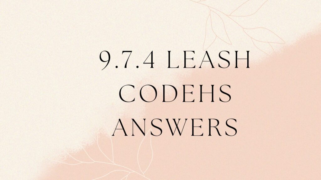 9.7.4 leash codehs answers